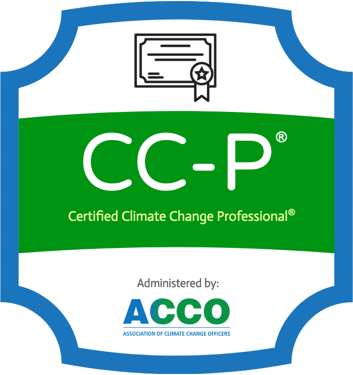 ACCO climate change professional badge logo
